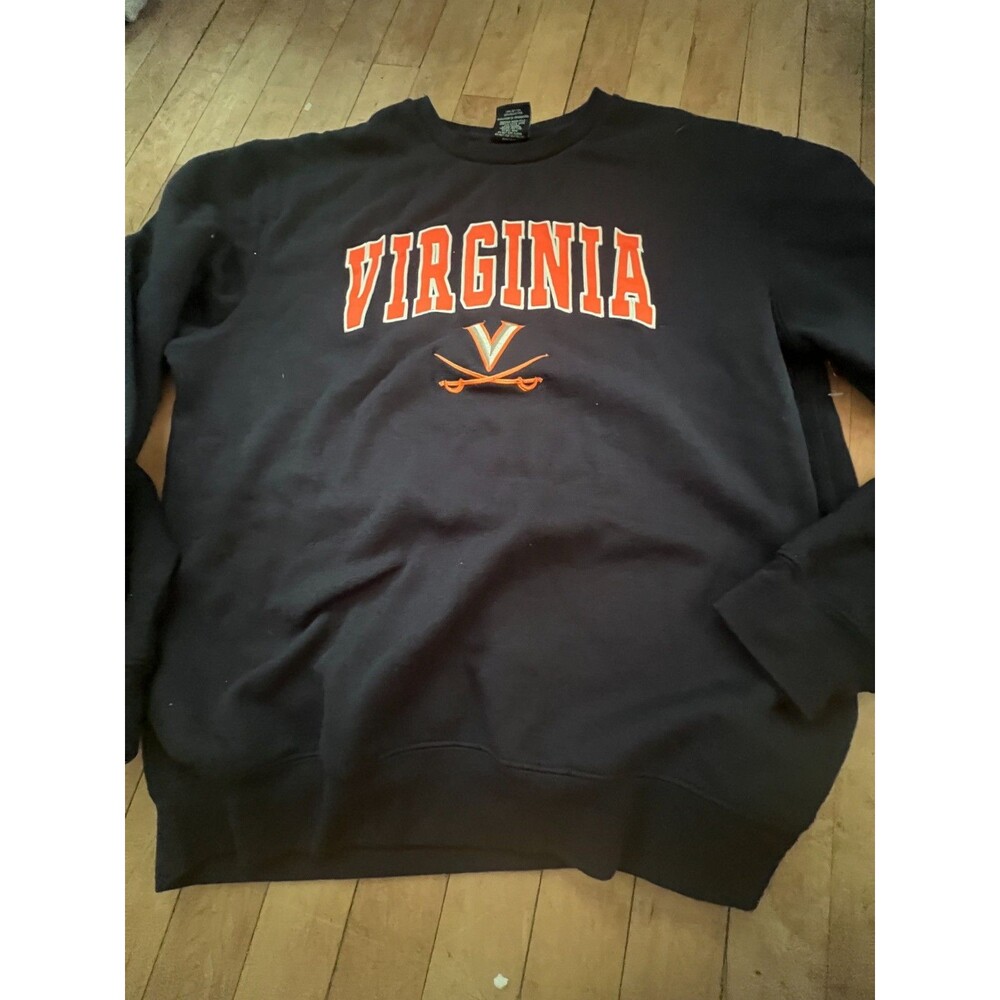 Virginia Cavaliers Colosseum Brand Blue Sweatshirt Mens Sz LG L